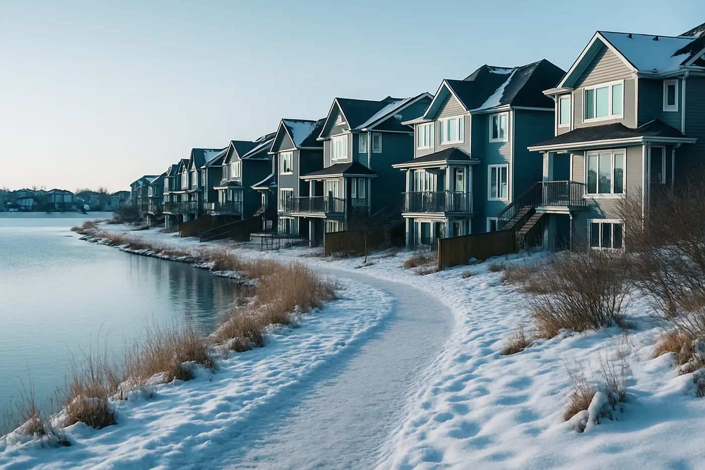 Southeast Calgary lake community with newer homes